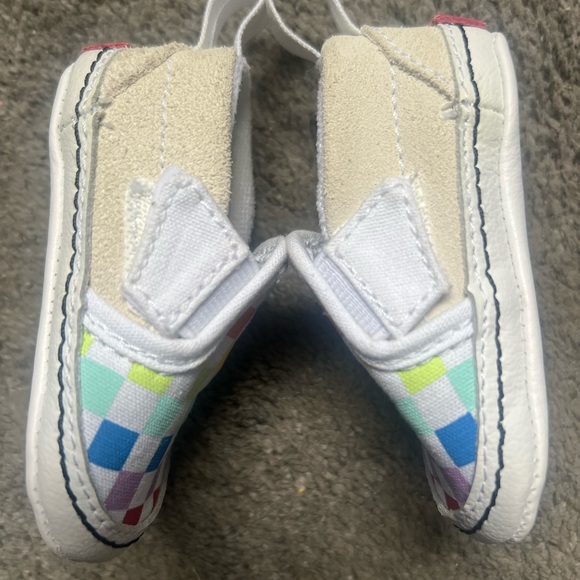 Vans rainbow checker slip ons size 1 baby infant - Picture 4 of 5